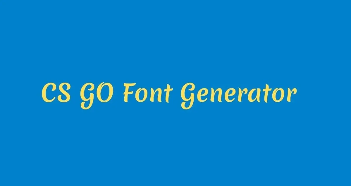 Cs Go Font Generator Copy And Paste